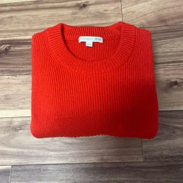 리브 크루넥 스웨터 JWA JW 앤더슨 오렌지 L 25FW