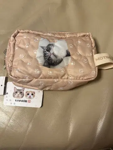 [미사용 새상품] 모찌마루 일기 파우치 모찌마루 꽃 고양이 고양이