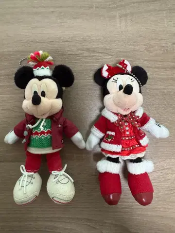 [ 디즈니 크리스마스 ] 미키 & 미니 인형 배지 2016년 버전