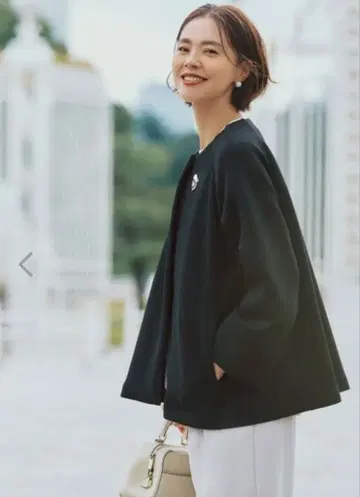 UNFILO [세탁 가능] 더블 페이스 숏코트 아이보리