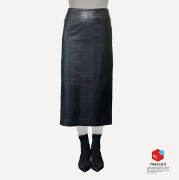 BASILE28 램 가죽 스커트