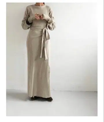 todayful 랩 라운드 리브 드레스 새상품급 니트 롱 원피스