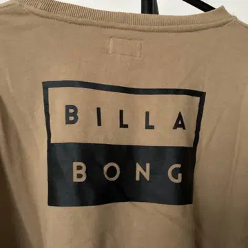 BILLABONG 샌드 베이지 로고 긴팔 트레이닝복