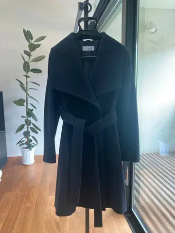 블랙 롱 코트 SS 미사용 택 포함