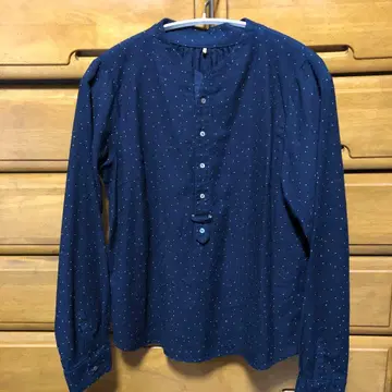 팔라스 팰리스 네이비 도트 무늬 긴팔 셔츠 사이즈 3