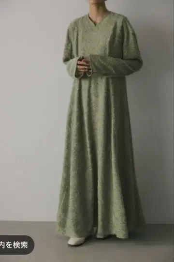 STYLEMIXER 패널 플레어 자카드 원피스 민트