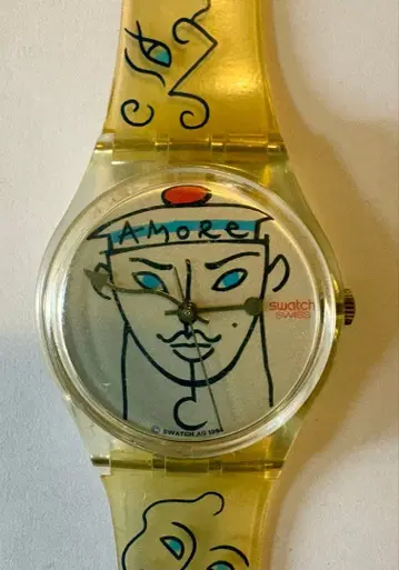 Swatch 빈티지 린제이 캠프 콜라보 디자인