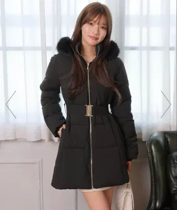 LIPSERVICE 쉐이딩 라인 충전솜 코트 블랙