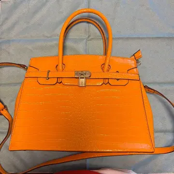 오렌지 크로커다일풍 숄더백