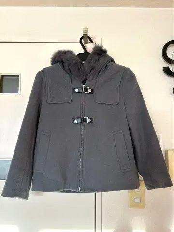 Ketty luxury 그레이 더플 코트 퍼 포함 새상품급