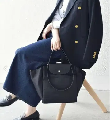 [ SHIPS ] 2way 블랙 나일론 토트백