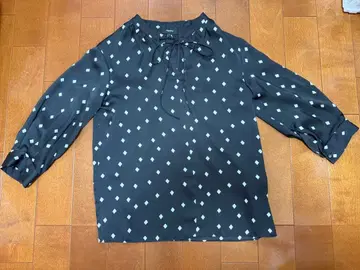 Theory 다이아몬드 프린트 블라우스 S