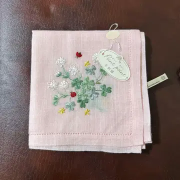 손수건 자수 블루밍 나카니시