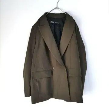 자라 테일러드 자켓 카키 작은 사이즈 루즈핏 XS