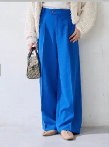 discoat 새상품 사이즈 L 완판템 블루 파랑 스트레이트 와이드 팬츠