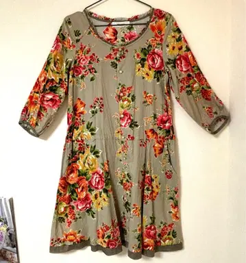 슈퍼 하카 SUPER HAKKA 원피스 장미 패턴