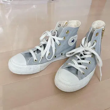 컨버스 하이컷 하트 패치 올스타 스카이블루 블루 그레이 22.5