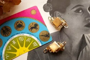 USA Vintage Earring 미드센추리 심플 골드