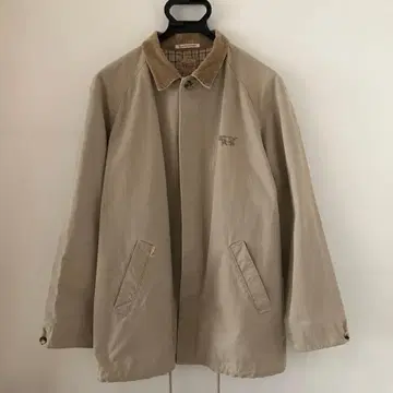 파파스 하프 코트 안감 체크 무늬