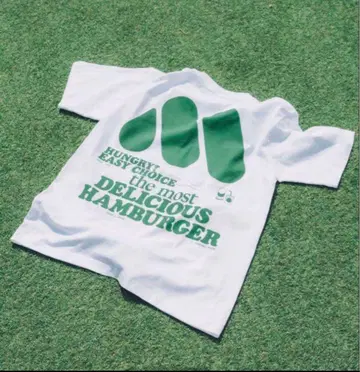 맛있는 부음성 모스버거 콜라보 T셔츠 그린 L