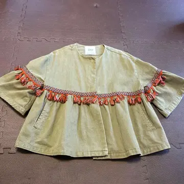 ZARA 프린지 노카라 자켓 S