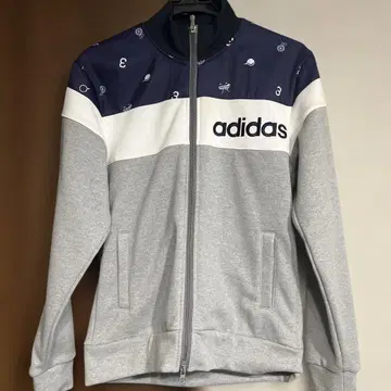 adidas 집업 자켓 그레이/네이비