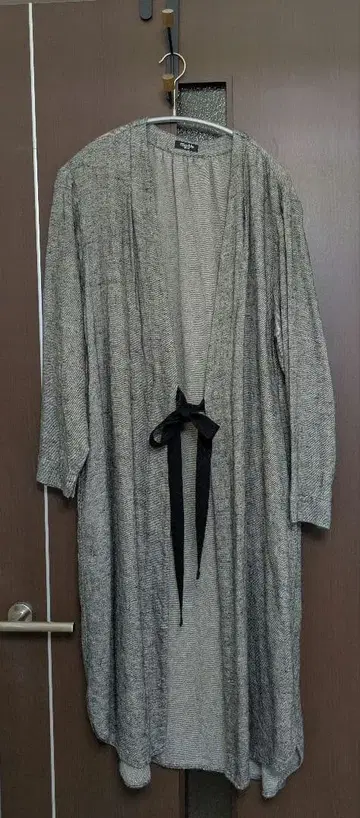 마블슈드 롱 가디건