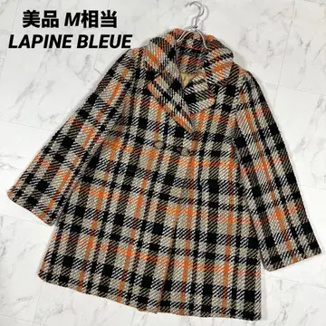 [새상품급] LAPINE BLEUE 체크 트위드 코트 더블 M 상당