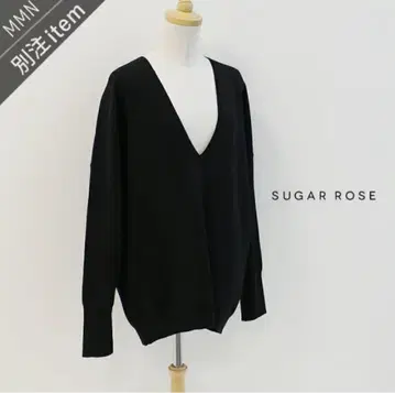 SUGAR ROSE - 슈가 로즈 - 깊은 V 니트