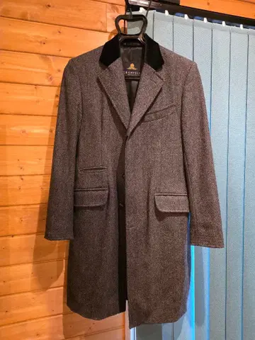 GRENFELL 그레이 트위드 체스터 코트 34