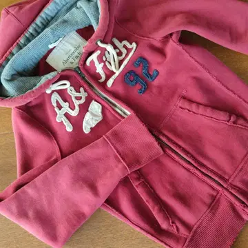 Abercrombie & Fitch 후드 부착 후드티 S 빨간색