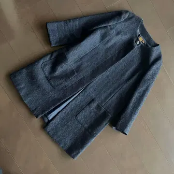 Loxe Relaxing* 노카라 코트 네이비 사이즈 40