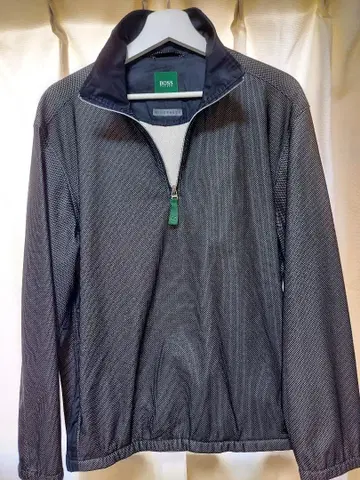 휴고 보스 하프 지퍼 윈드브레이커 블랙