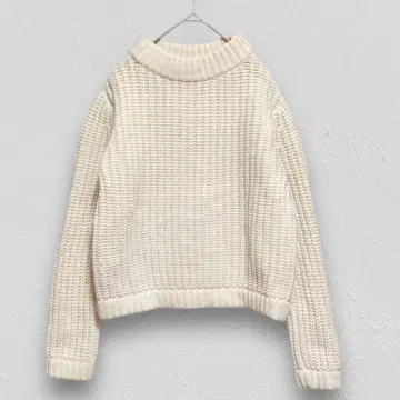 allureville 모크넥 니트 로우 게이지 울 80% M