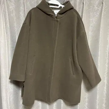 URBAN RESEARCH DOORS 후드 부착 울 코트