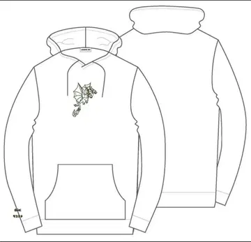 고질라 x 라코스테 킹 기도라 후디 (Size 6) 미개봉 새상품