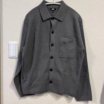 유니클로 미사용 밀라노 리브 셔츠 가디건