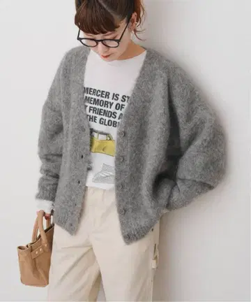 완판 알파카 혼방 니트 가디건