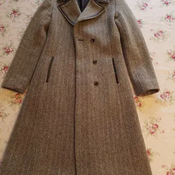 JILL STUART 헤링본 더블 브레스트 코트 S 사이즈