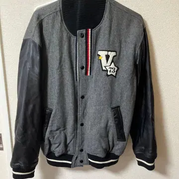 VAGILE 바시티 자켓 그레이/블랙