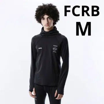 FCRB 언더 레이어 후디 블랙 로고 M