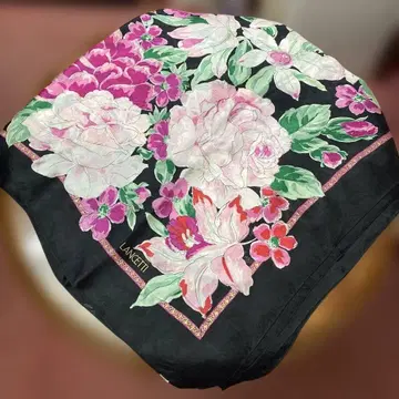 LANCETTI 란체티 꽃무늬 대형 실크 스카프