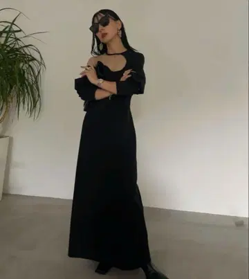 Ameri LAKE CURVE TRICOT RIB DRESS