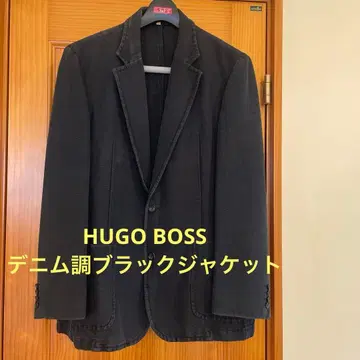 BOSS 데님풍 린넨 소재 블랙 자켓