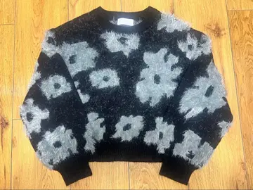 HARE 멜란지 샤기 니트