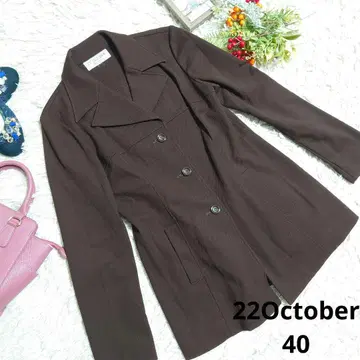 컨디션 최상 22 October 자켓 ( L ) 브라운 / 체형 커버