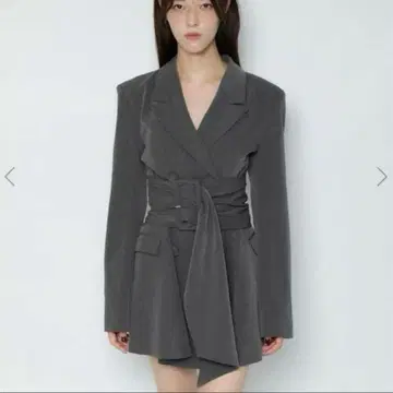 melt the lady thick belt jacket onepiece