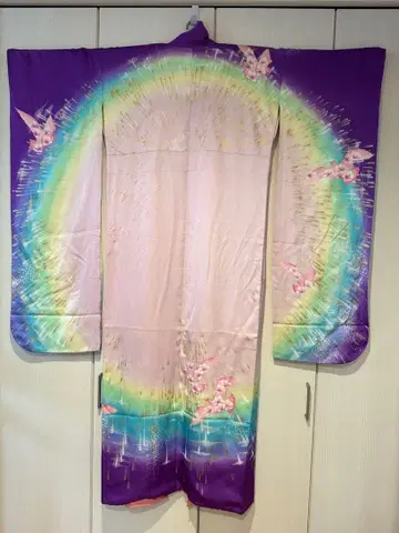 기모노 세트 (후리소데, 오비, 백, 조리) 성인식에!