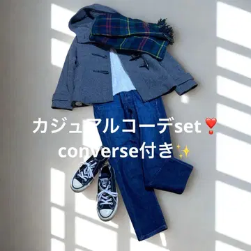 [ 묶음 판매 ] 캐주얼 데님 겨울 코디 set 컨버스 스니커즈 포함