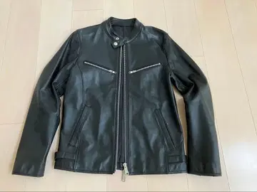 가죽 라이더 자켓 싱글 블랙